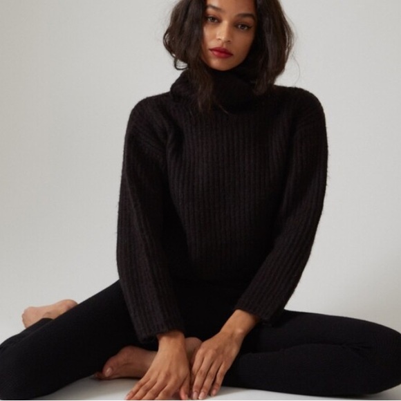 Thakoon chunky sweater ribbed turtleneck black  NWT long sleeve - Picture 1 of 4
